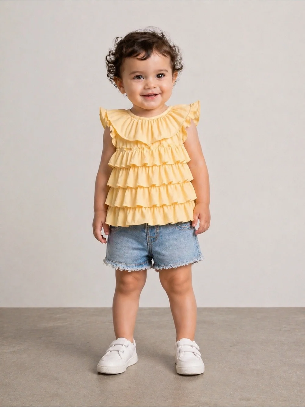 ✨ Baby Gap Ruffle Top – Sweet & Layered Look ✨